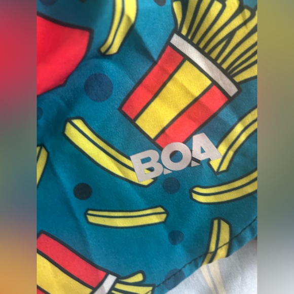 BOA Colorful French Pry patterned Shorts women's small - Picture 2 of 5